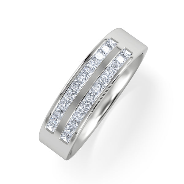 HOLLY 18K White Gold Diamond ETERNITY RING 0.50CT H/SI